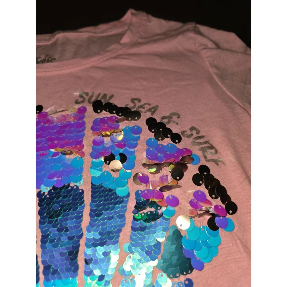 Justice sun sea and surf shell outfit size 10 top skort